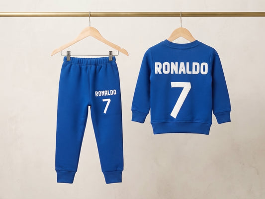 Royal Blue Kids Tracksuit – Ronaldo 7 Edition